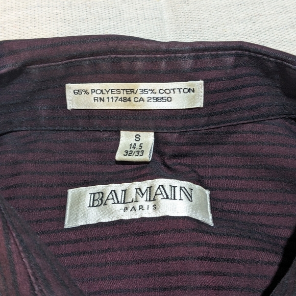 2 For $60! Vintage Balmain Button Up shirt men's S - Picture 6 of 7